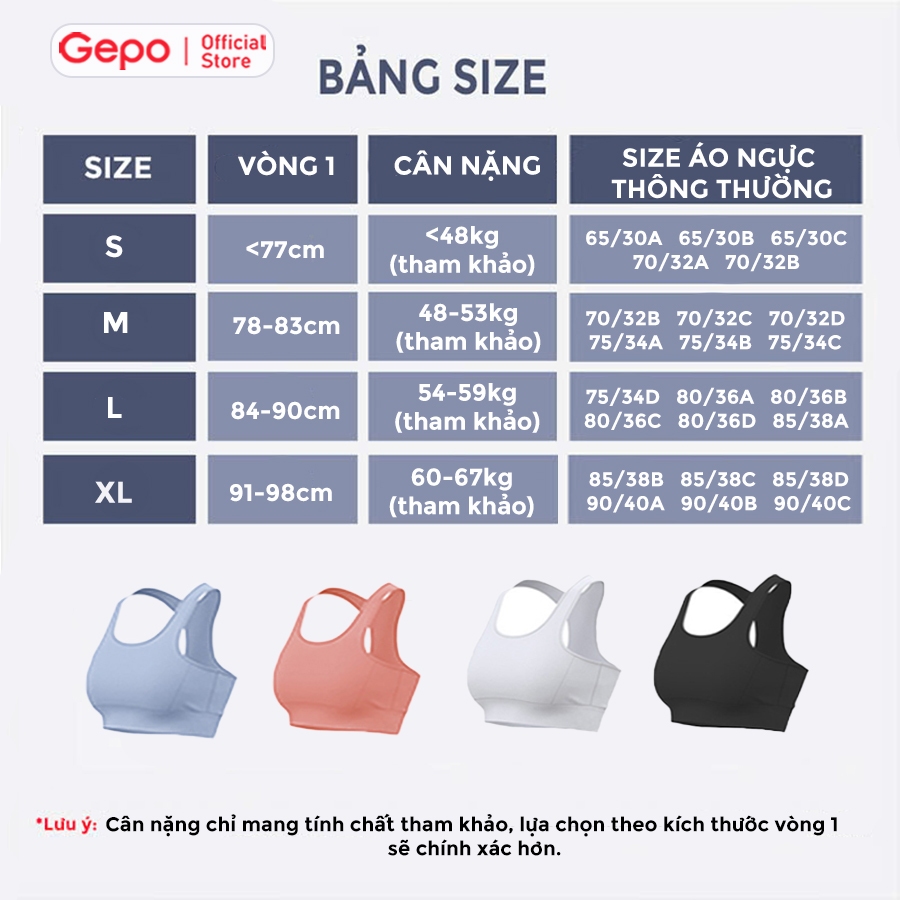 GEPO Áo bra tập gym yoga cao cấp có mút ngực chống sốc GP204 | BigBuy360 - bigbuy360.vn