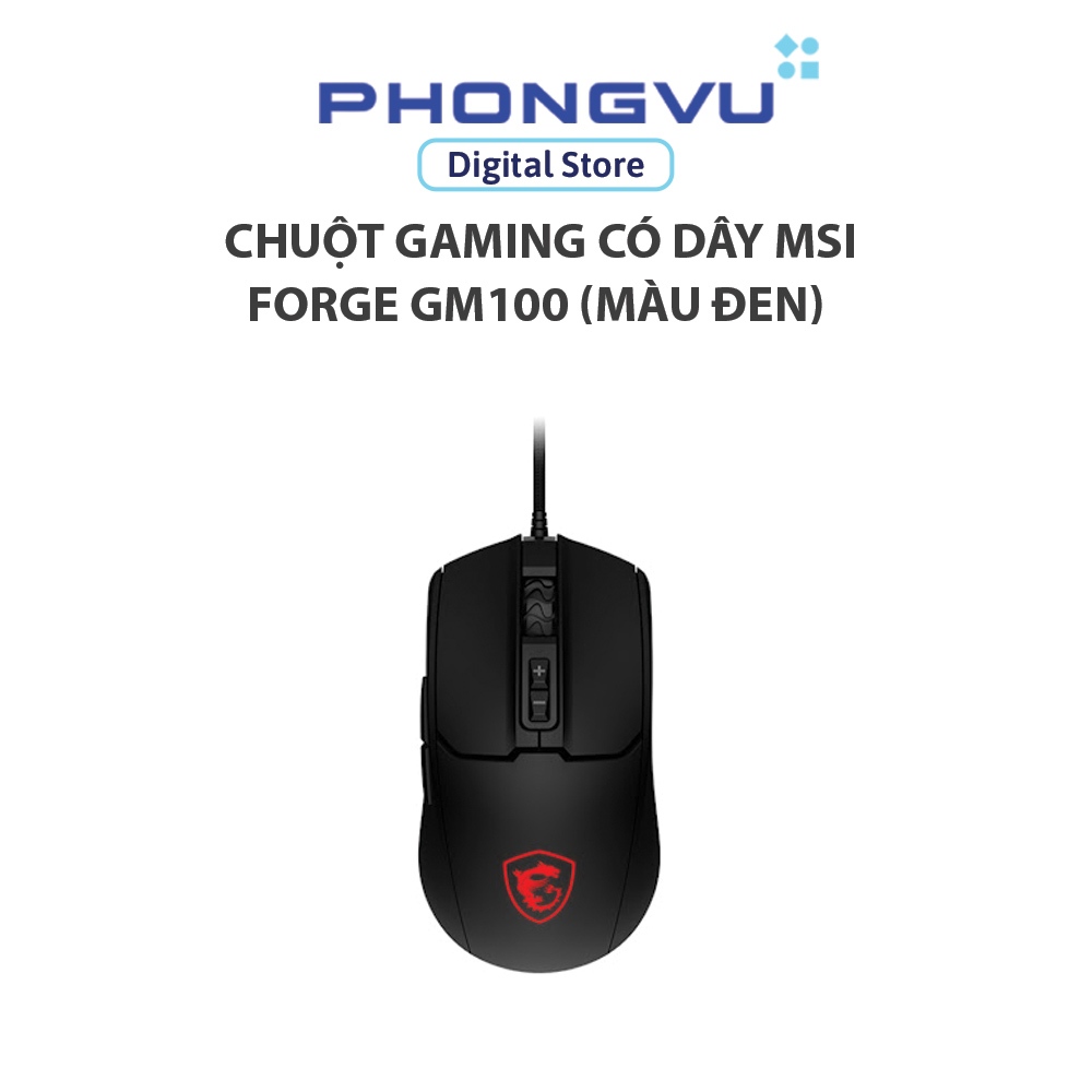 Chuột gaming có dây MSI FORGE GM100 (màu đen) (S12-0402310-HH9) - Bảo hành 12 tháng