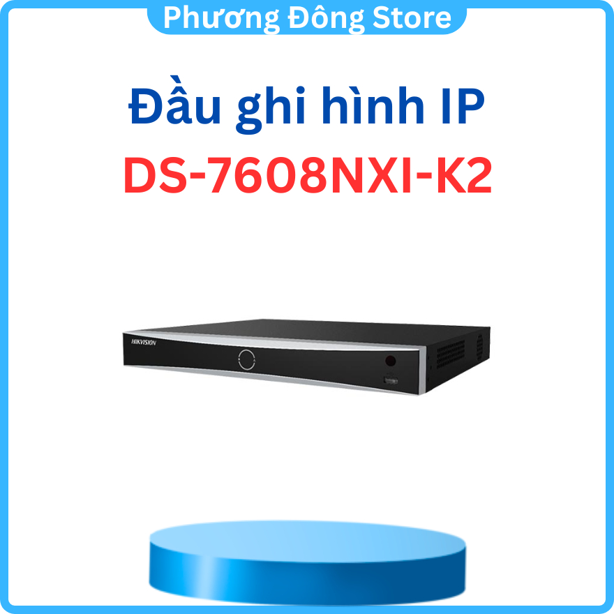 Đầu ghi camera IP 8 kênh HIKVISION DS-7608NXI-K2 Ultra HD 4K 8MP AI nhận diện khuôn mặt - Hàng chính