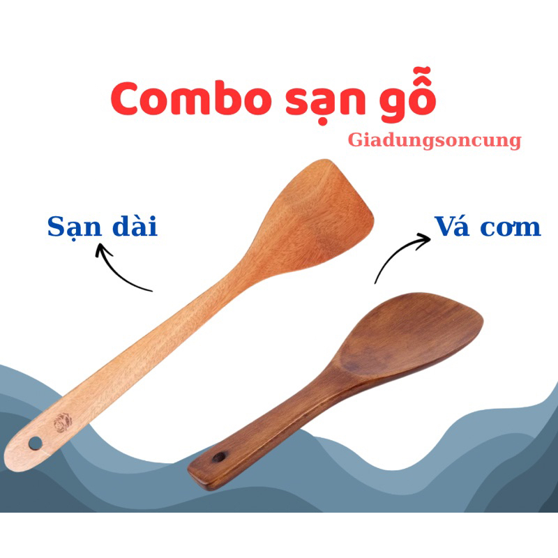 Vá cơm, sạn gỗ tự nhiên, xẻn gỗ và mui bới cơm gôz