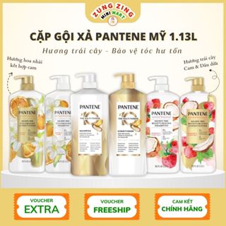  Dầu Gội Dầu Xả Pantene Đủ Mùi Dưỡng Ẩm chai 1.13L hàng Mỹ 