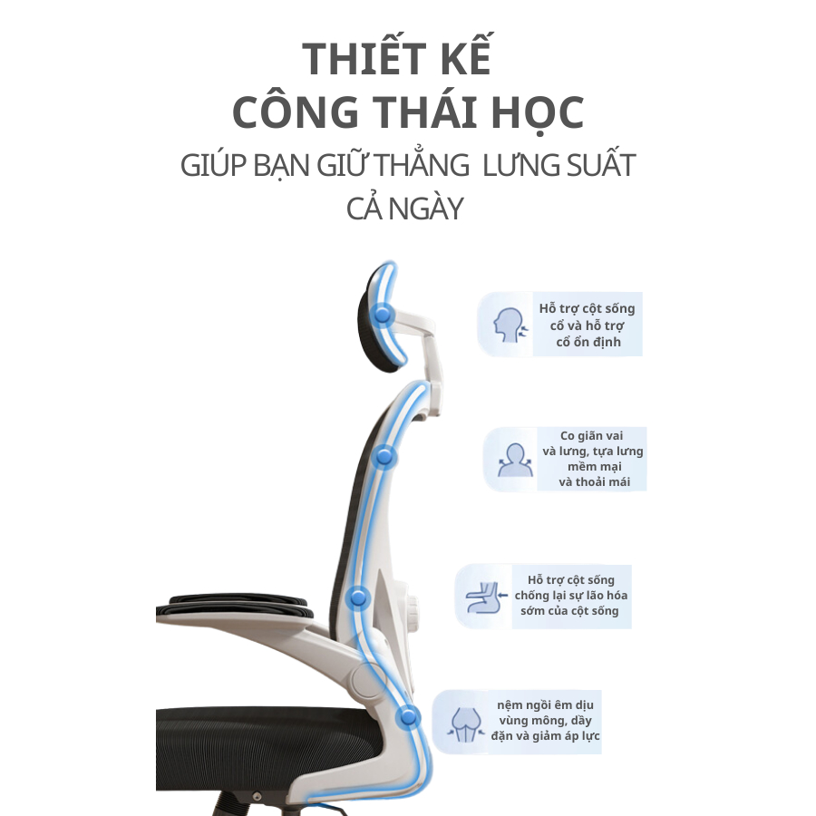 Ghế Xoay Văn Phòng,Ghế Gamming Công Thái Học Resdani CTH-89-LXR Tay Ghế Gập Lên 90 Độ,Ngả Rung Rinh 25 Độ | BigBuy360 - bigbuy360.vn