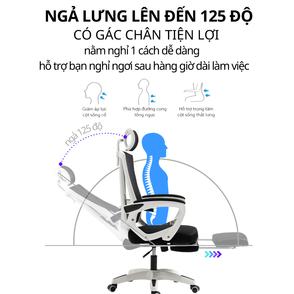 Ghế Xoay Văn Phòng,Ghế Gamming Công Thái Học Resdani CTH-89-LXR Tay Ghế Gập Lên 90 Độ,Ngả Rung Rinh 25 Độ | BigBuy360 - bigbuy360.vn