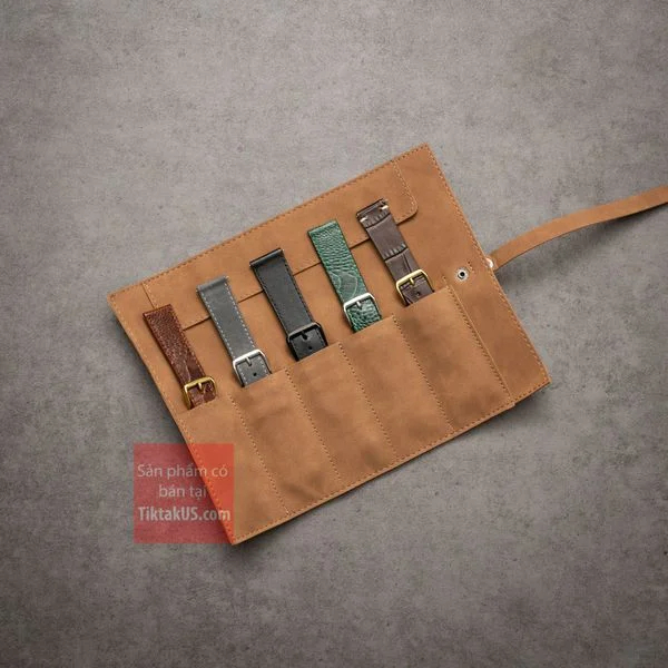 Túi cuộn đựng dây đồng hồ - hộp đựng dây đồng hồ - travel case
