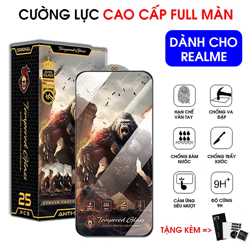 Kính cường lực Realme 7 - 7i - 7 Pro full màn cao cấp / ALLIN STORE