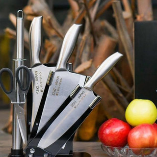 [ComBo] Bộ Dao Kéo Nhật Inox 6 Món [Tặng Kèm Khay Đựng Dao] .ĐTBX