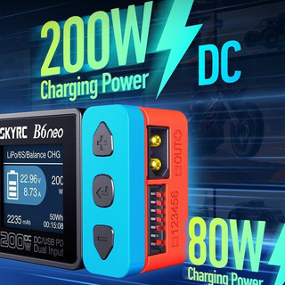 [rcvietnam] Bộ sạc cân bằng thông minh đa ngôn ngữ SKYRC B6 NEO pin sạc DC/PD đầu vào kép 10A công suất cao