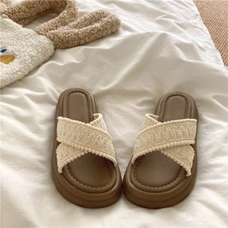 Dép sandal đế dày phong cách retro dành cho nữ mùa hè