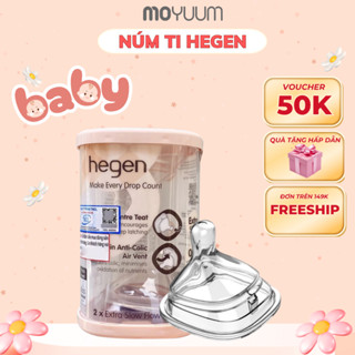 Núm Ti Thay Thế Dành Cho Bình Sữa HEGEN - Có Đủ Size Cho Bé (Giá Từng Núm Tách Lẻ)