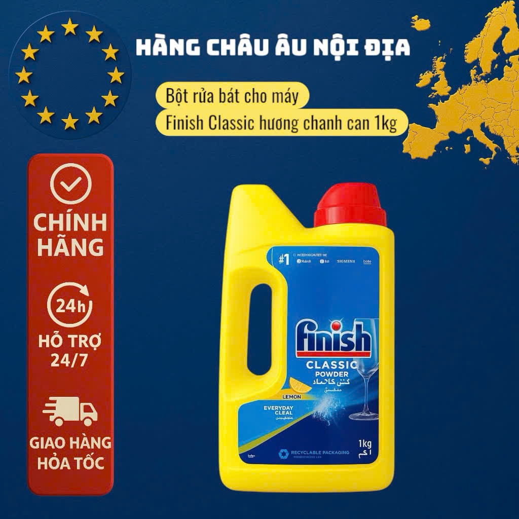 Bột rửa bát Finish 1kg [chuyên dùng cho máy rửa bát]