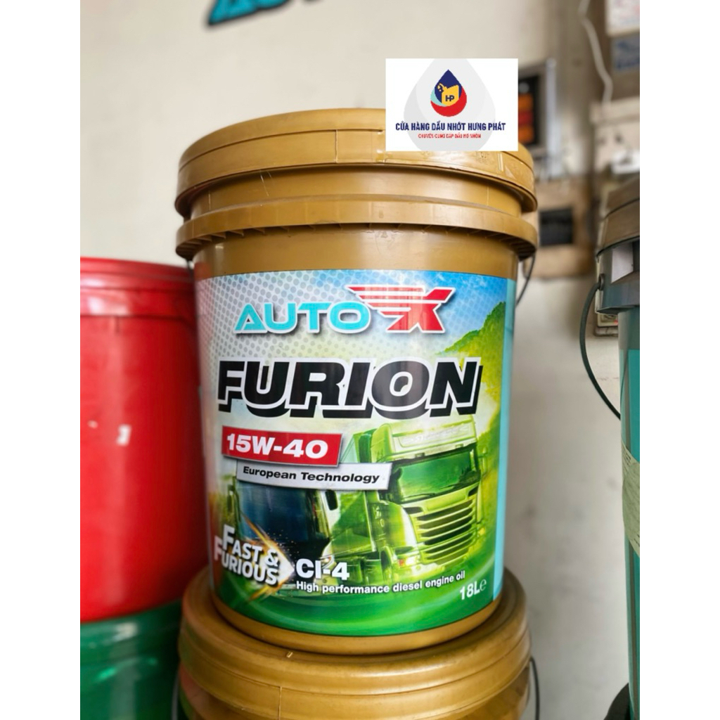 [AUTOX][MUA 1 tặng 1]NHỚT AutoX FURION 15w40 CI-4 18L- Thuỵ Sỹ-18000km