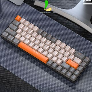 Bàn phím cơ ZIYOULANG K68 cao cấp - Phím cơ gaming 68 phím trục cơ kết nối bluetooth và USB, tuổi thọ 50 triệu lần bấm