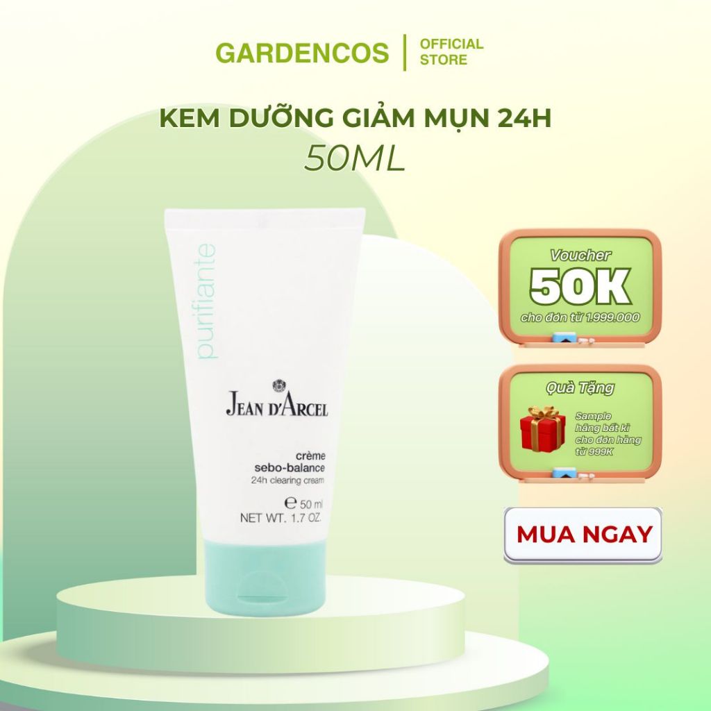 JA - J10 B.Retail Purifiante 24h Clearing Cream Kem Dưỡng Giảm Mụn  Jean D'arcel J10 50ml - Gardenco