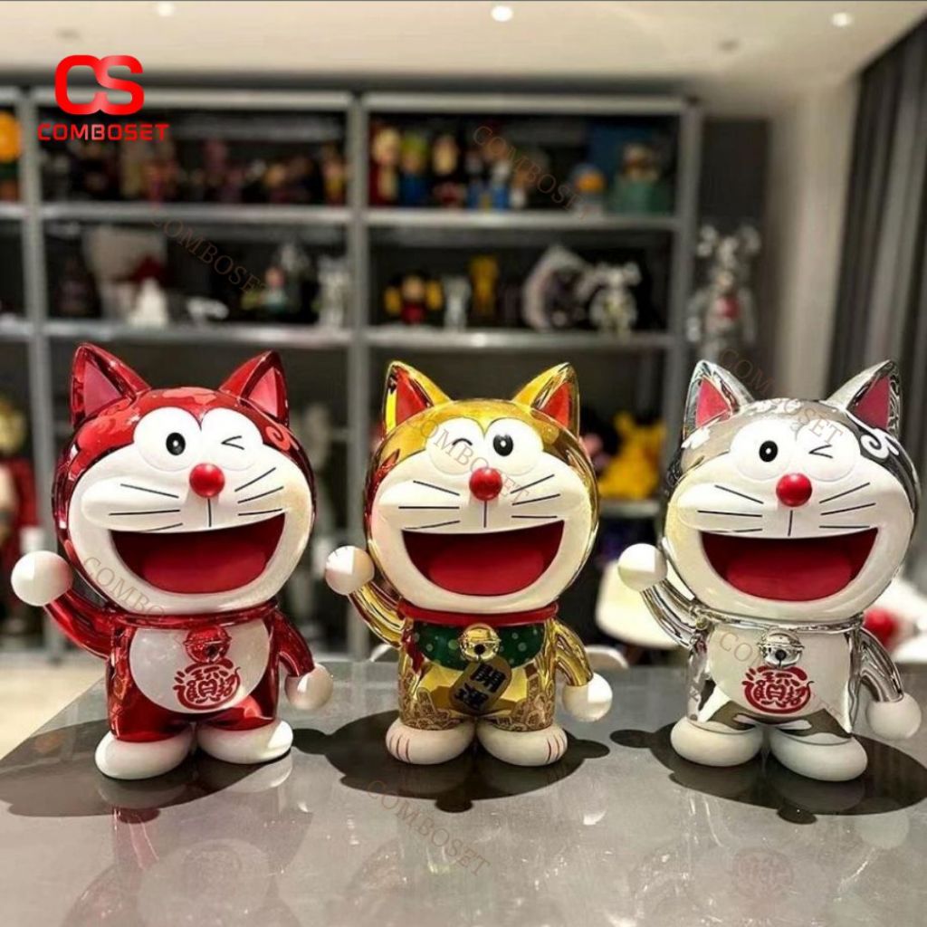 Tượng Doraemon May Mắn Màu Sắc Tươi Vui Decor Văn Phòng, Góc Học Tập