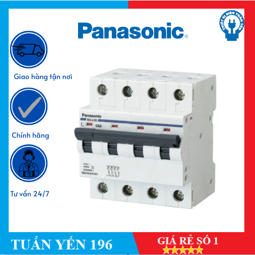 Cầu dao tự động ,CB PANASONIC 4 Pha  (25A-40A-50A-63A) - Hàng chính hãng