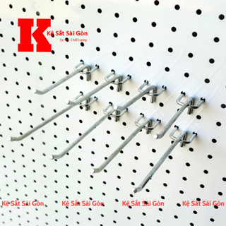 Móc bổng 3 chấu treo tấm tôn lỗ, Móc treo kệ tôn lỗ Pegboard nhiều kích thước, phụ kiện bảng Pegboard