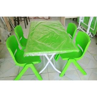  Bàn Ghế Nhựa Đúc Gấp Gọn Cho Mầm Non Nhà Trẻ Và Học Sinh Học Ở Nhà - Rộng 50cm x Dài 90Cm X Cao 50Cm 