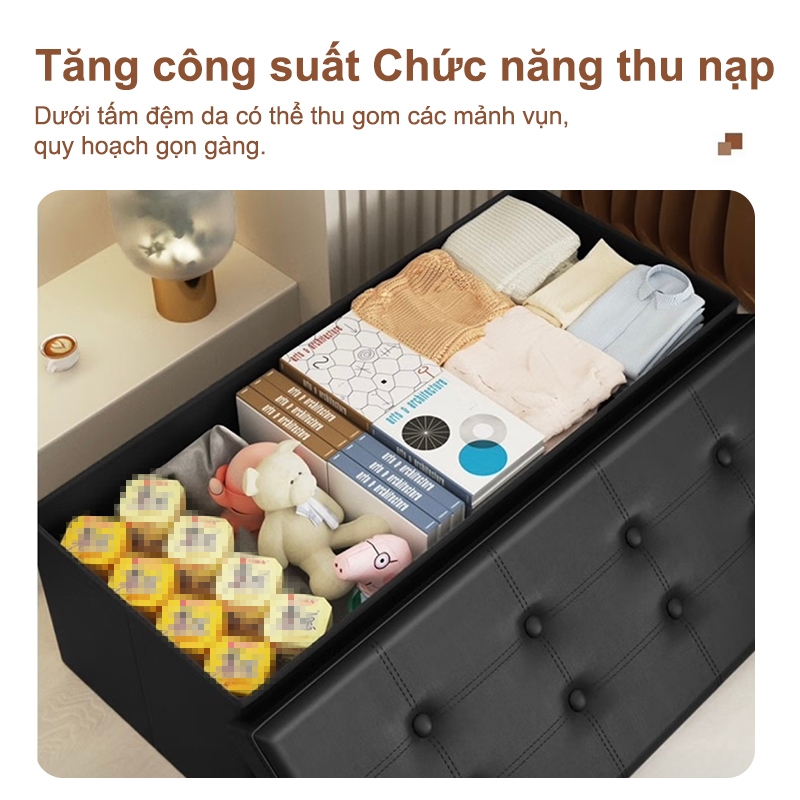MY Ghế Hộp Đựng Đồ Đa Năng Kiêm Hộp Đựng Có Nắp, Hộp Đựng Ngồi Lên Được có thể mang giày, đứng lên | BigBuy360 - bigbuy360.vn
