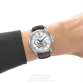 Đồng Hồ Nam Citizen Automatic Dây Da NP1010-01A - Mặt Trắng (Sapphire)