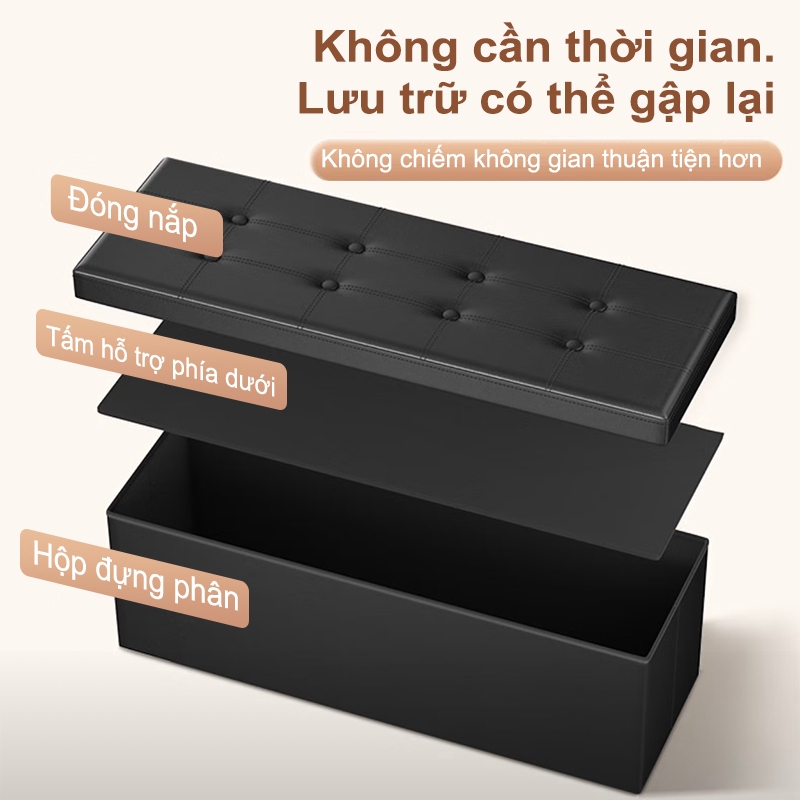 MY Ghế Hộp Đựng Đồ Đa Năng Kiêm Hộp Đựng Có Nắp, Hộp Đựng Ngồi Lên Được có thể mang giày, đứng lên | BigBuy360 - bigbuy360.vn