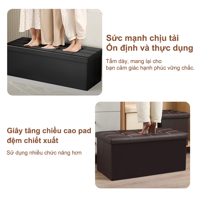 MY Ghế Hộp Đựng Đồ Đa Năng Kiêm Hộp Đựng Có Nắp, Hộp Đựng Ngồi Lên Được có thể mang giày, đứng lên | BigBuy360 - bigbuy360.vn