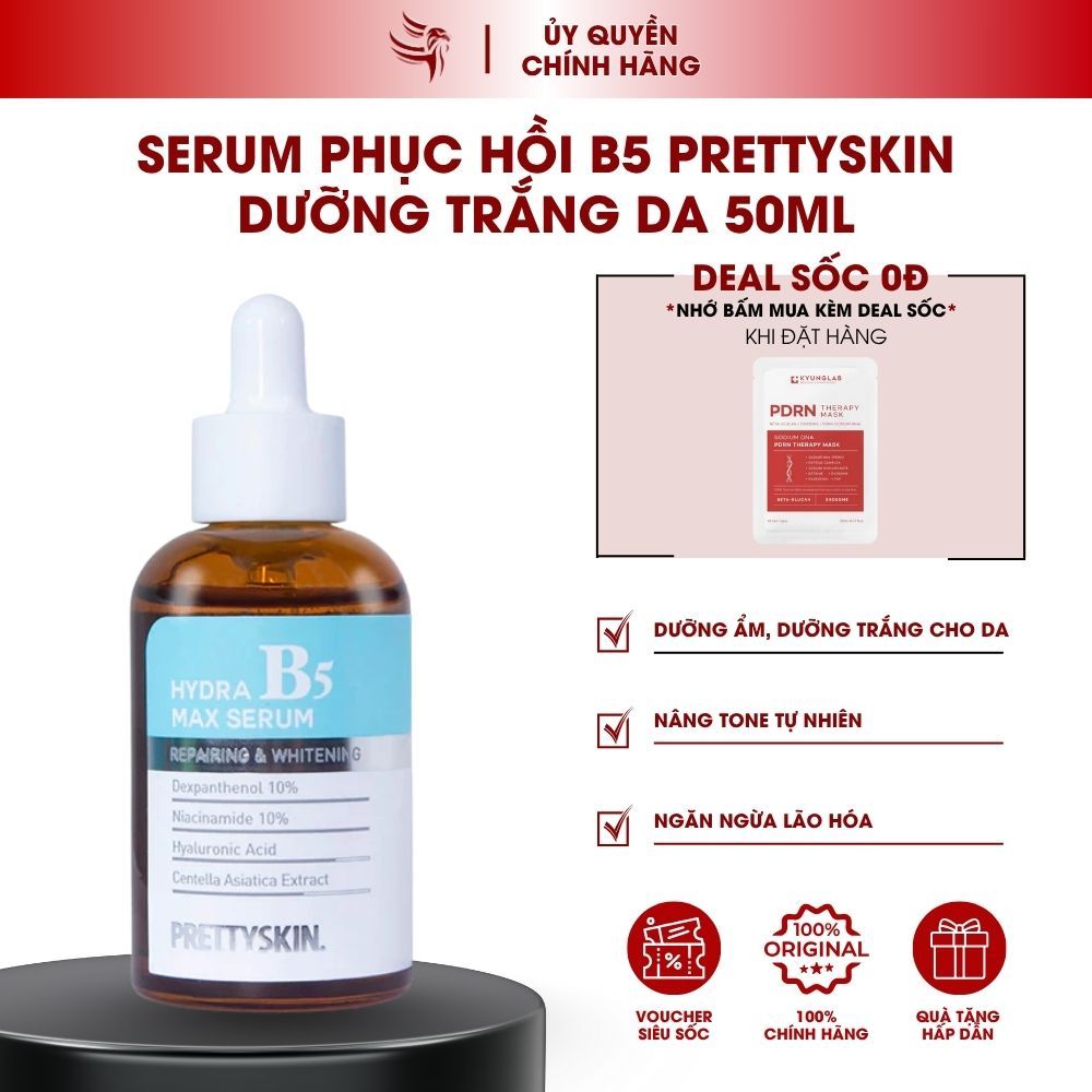 Serum Phục Hồi Prettyskin Hydra B5 Max Phục Hồi Dưỡng Trắng 50ml