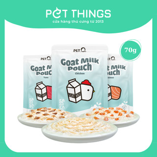 Pate Sữa Dê Pet.Q Goat Milk Pouch 70g Thức Ăn Ướt Cho Mèo