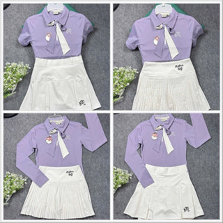 Sét thể thao nữ chơi Golf pickleball tennis chất thun mềm mịn mát co giãn tốt lên phom xinh váy quần và túi