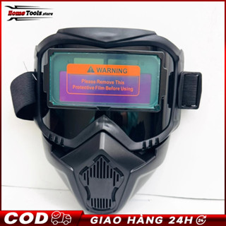 【 COD Mặt nạ hàn xì kèm kính điện tử chống chói bảo vệ mắt cho thợ hàn