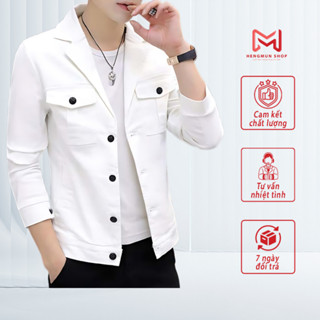 Áo Khoác Kaki Nam Cổ Vest Lịch Lãm 2 Màu Đen Trắng Siêu Chất Dễ Phối Đồ Đi Tiệc Đi Chơi T6