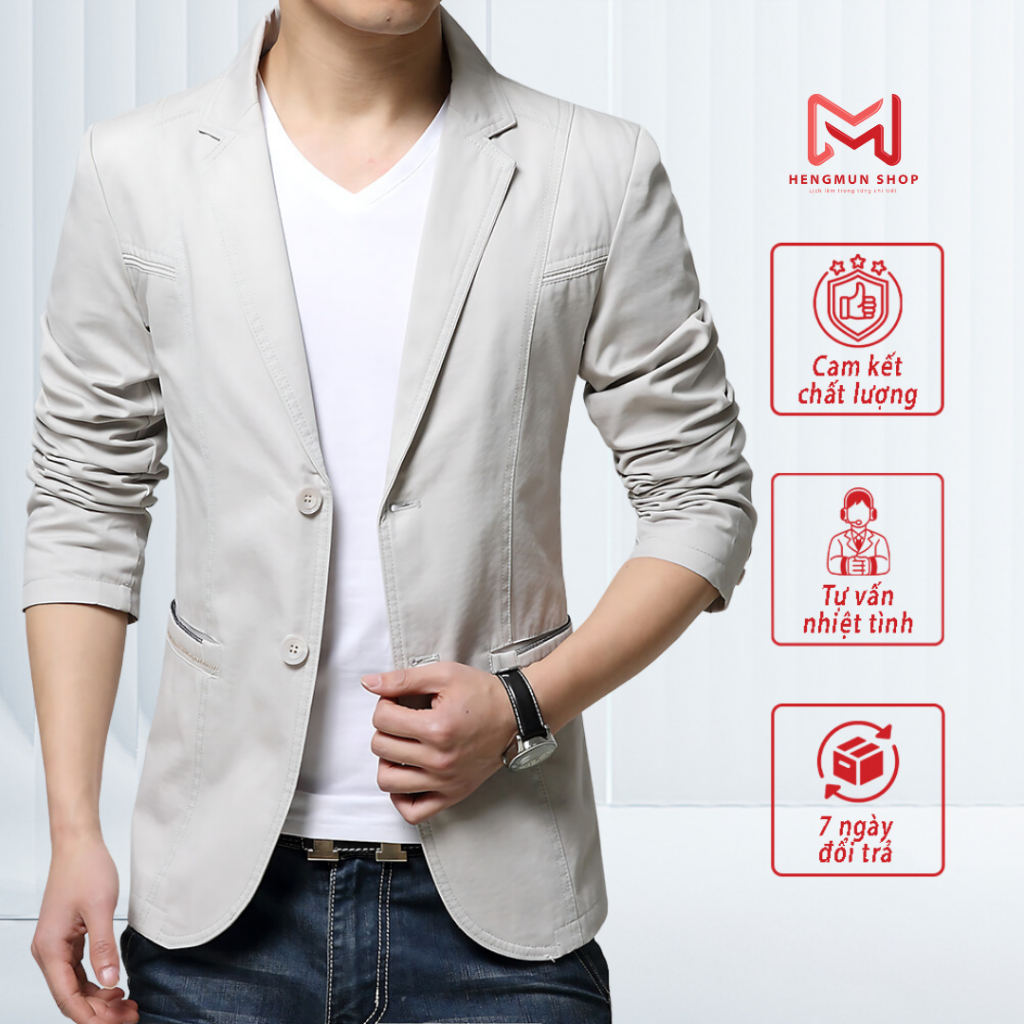 Áo Blazer Nam Form Ôm Trẻ Trung – Vest Nam Hàn Quốc Lịch Lãm Dễ Phối Đồ Công Sở & Đi Chơi t18