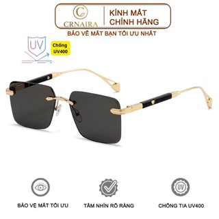 Kính mát nam nữ Crnaira watch M60 tròngchống tia cực tím UV400 vuông gọng thép bảo vệ mắt chống chói