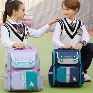 Balo chống gù hàng xuất khẩu cho hoc sinh tiểu học, balo chống gù dành cho bé gái đáng yêu cấp 1 từ 7 đến 14 tuổi