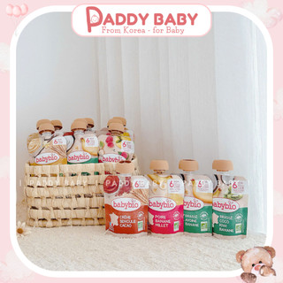  Sữa chua váng sữa trái cây nghiền hữu cơ tổng hợp BABYBIO Pháp cho bé 6m+ 