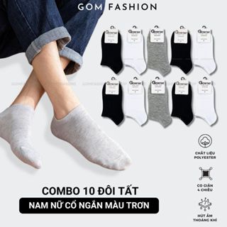 Combo 10 đôi vớ nam cổ ngắn GOMTAT, tất nam chất liệu cotton khử mùi hôi chân - VOTRON-VNXK-CB10