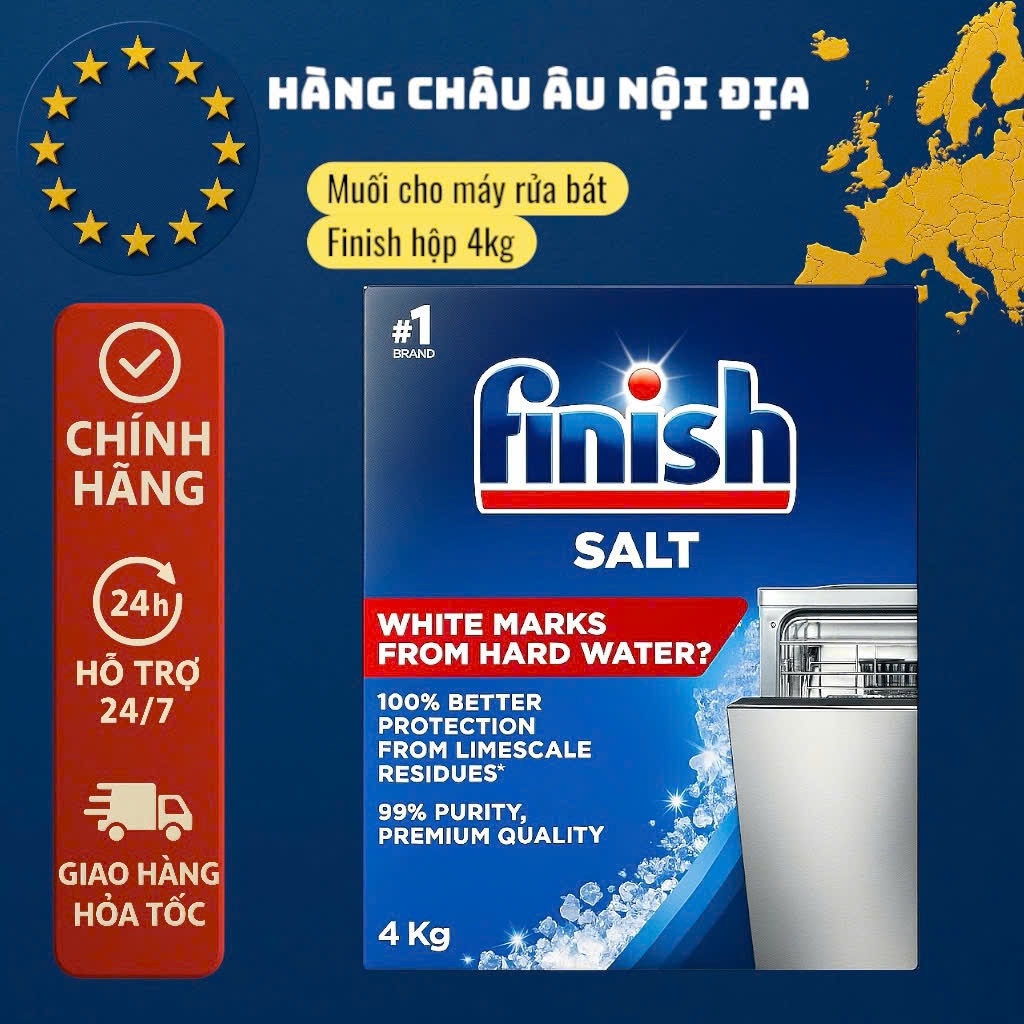 Muối Finish, muối cho máy rửa chén bát