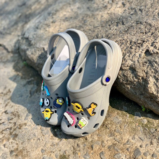 Dép TIPONO Sầu Riêng [12 jitbitz + Vớ]-Sục Clog CROSS Classic cá sấu đúc nguyên khối quai ngang Nam Nữ ÊM NHẸ-knb