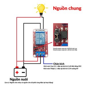Module Relay 12VDC 4 Kênh H/L