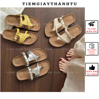 5010 Dép lê nữ đế 3p quai da mềm xỏ ngón hàng QCCC fullbox