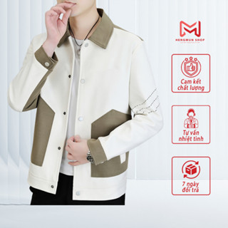 Áo Khoác Nam Thu Đông Phong Cách Hàn Cá Tính Trẻ Trung Có Thể Phối Quần Jean Đi Chơi Đi Làm H99