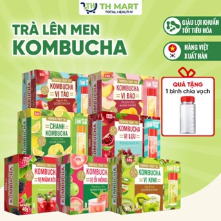 Trà Kombucha 8 Vị Lựu, Đào, Táo, Chanh, Việt Quất, Ổi Hồng, Mâm Xôi, Kiwi Trà Kombucha Giàu Lợi Khuẩn Thơm Ngon Pha Sẵn