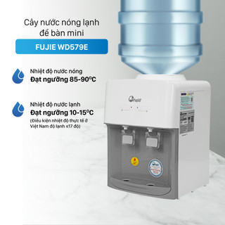 Cây nước nóng lạnh nhỏ gọn 2 vòi để bàn FujiE WD579E, Máy nước lọc đa chức năng làm lạnh chip dày dặn tinh tế