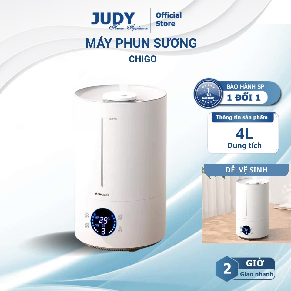 Máy phun sương Chigo dung tích lớn 4L, Máy tạo ẩm khuếch tán tinh dầu chính hãng