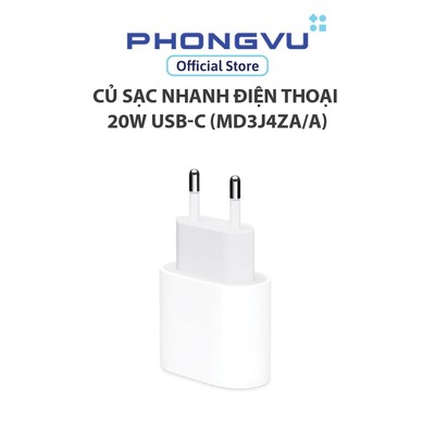 Củ sạc nhanh điện thoại 20W USB-C (MD3J4ZA/A) - Bảo hành 12 tháng