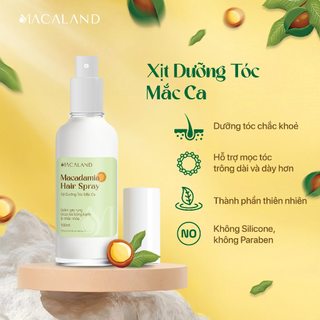  Xịt dưỡng tóc Dầu Mắc Ca - Tinh Dầu Bưởi 100ml MACALAND giảm gãy rụng hỗ trợ mọc tóc nhanh 