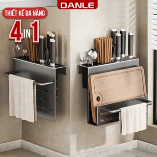 Kệ để dao thớt DANLE đa năng treo tường, đựng đũa, muỗng thìa , chất liệu Thép carbon cao cấp, trọn đời không gỉ sét
