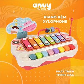  Đồ chơi đàn Piano kết hợp Xylophone 8 thanh nhạc cụ 2 trong 1 cho bé từ 8 tháng tuổi 