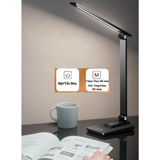 Đèn bàn học CHỐNG CẬN, TÍCH ĐIỆN, SẠC KHÔNG DÂY 10W điều khiển cảm ứng 5 màu và 5 mức sáng gấp gọn tiện mang đi  SL058