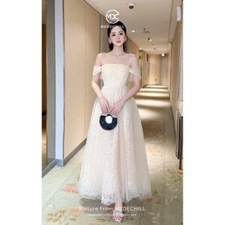  Đầm Dự Tiệc Sang Chảnh Váy Cô Dâu Medechill Đầm Trễ Vai Dáng Dài Đính Đá Sang Trọng Tiểu Thư T170 