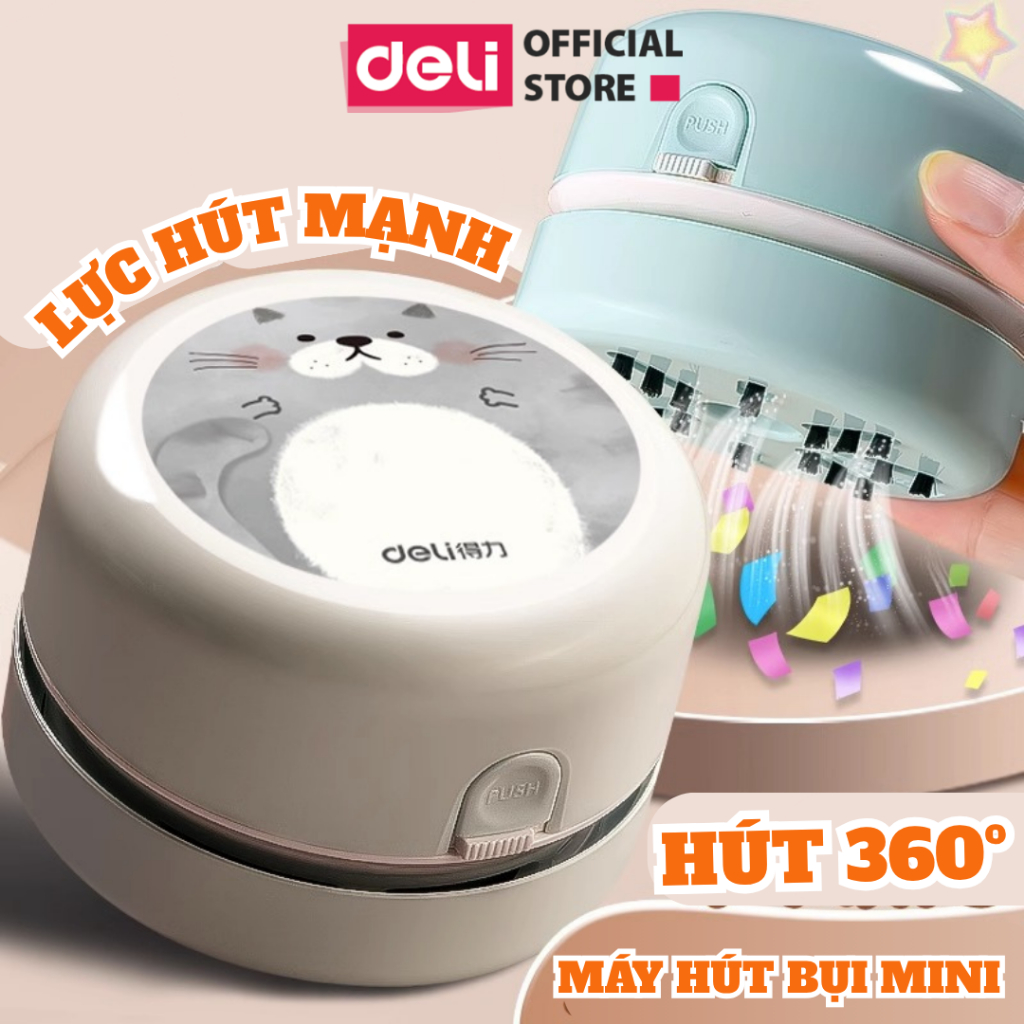 Máy Hút Bụi Deli Mini Để Bàn
